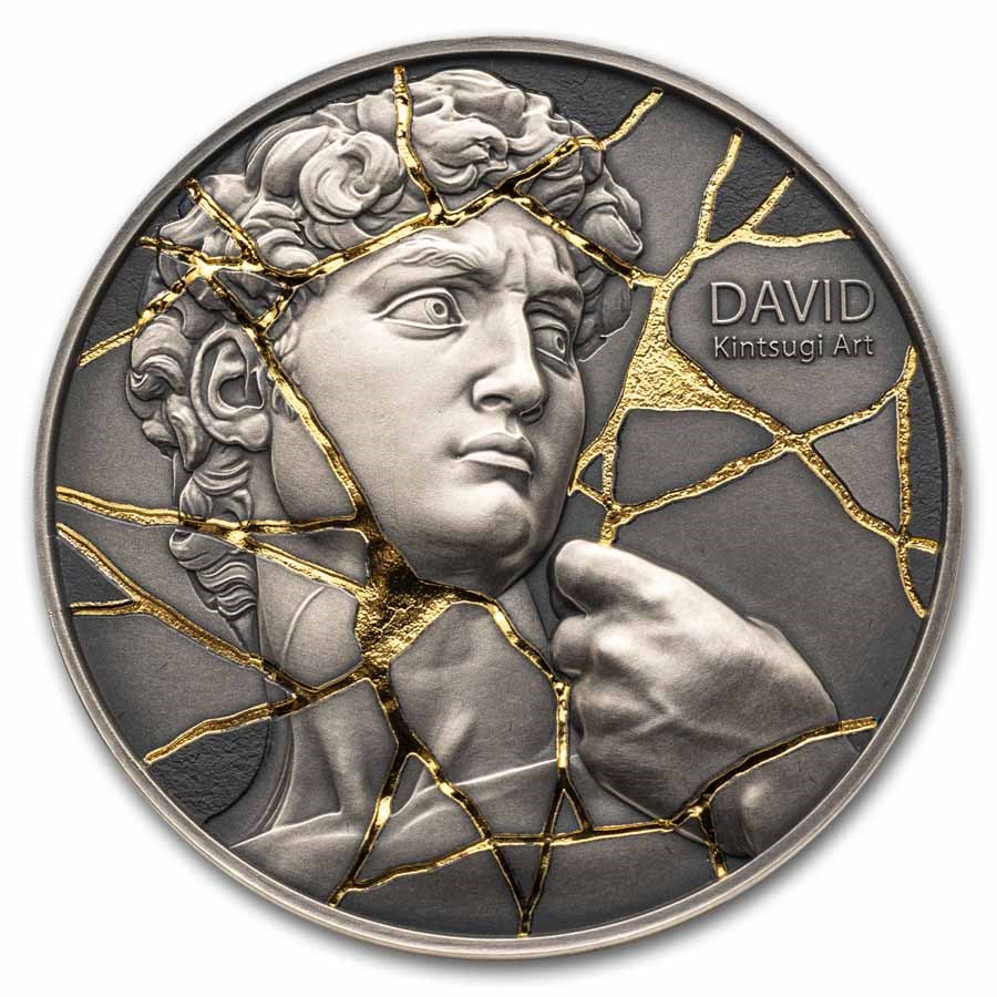 2025 Republic of Cameroon 2 oz Silver Kintsugi Art: David